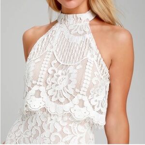 Britney White Lace Jumpsuit Lulus